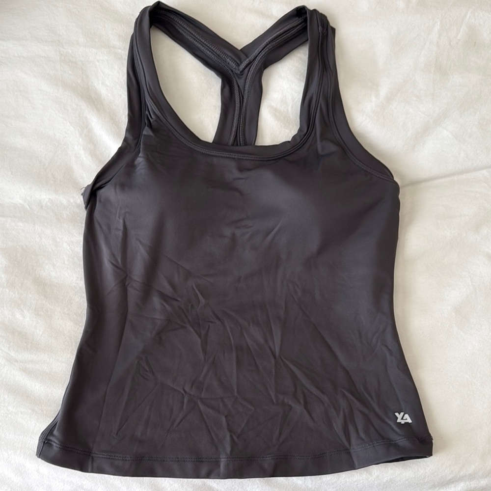 Gray Racerback Tank Top